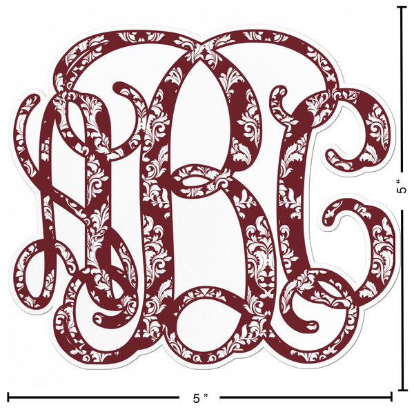 Maroon & White Custom Shape Iron On Patches - L - APPROVAL