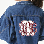 Maroon & White Large Custom Shape Patch - 2XL (Personalized)