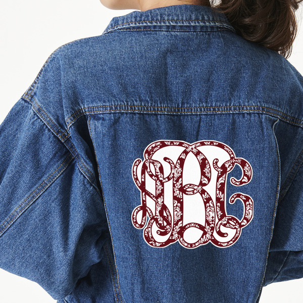 Custom Maroon & White Large Custom Shape Patch - 2XL (Personalized)