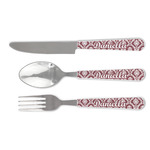 Maroon & White Cutlery Set (Personalized)