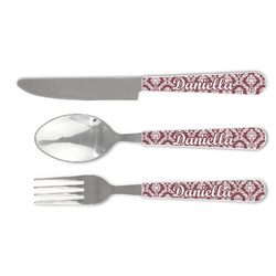 Maroon & White Cutlery Set (Personalized)