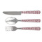 Maroon & White Cutlery Set - FRONT