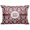 Maroon & White Decorative Baby Pillowcase - 16"x12" (Personalized)
