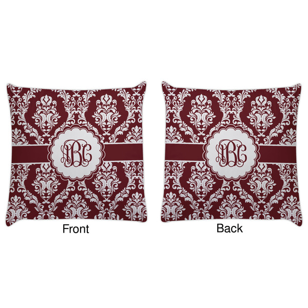 Maroon & White Decorative Pillow Case - Approval