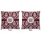 Maroon & White Decorative Pillow Case - Approval
