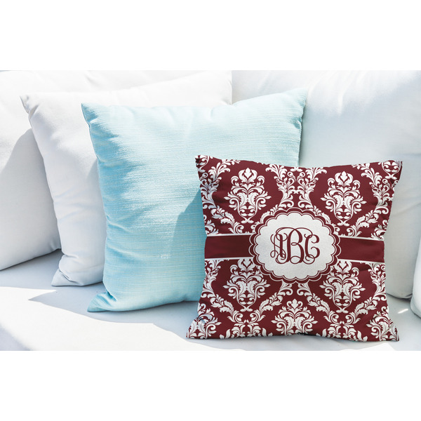 Maroon & White Decorative Pillow Case - LIFESTYLE 2