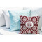 Maroon & White Decorative Pillow Case - LIFESTYLE 2