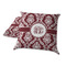 Maroon & White Decorative Pillow Case - TWO