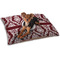 Maroon & White Dog Bed - Small LIFESTYLE