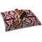 Maroon & White Dog Bed - Small w/ Monogram