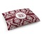 Maroon & White Dog Bed - Medium w/ Monogram