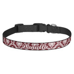 Maroon & White Dog Collar (Personalized)