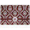 Maroon & White Dog Food Mat - Small without bowls
