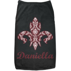 Maroon & White Black Pet Shirt - L (Personalized)