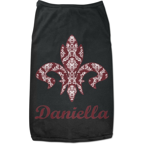 Custom Maroon & White Black Pet Shirt - 3XL (Personalized)