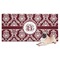 Maroon & White Dog Towel (Personalized)