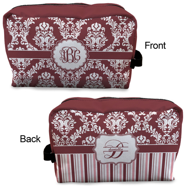 Maroon & White Dopp Kit - Approval