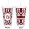 Maroon & White Double Wall Tumbler with Straw - Approval