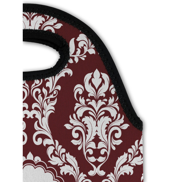 Maroon & White Double Wine Tote - Detail 1 (new)