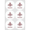 Maroon & White Drink Topper - Large - Set of 6