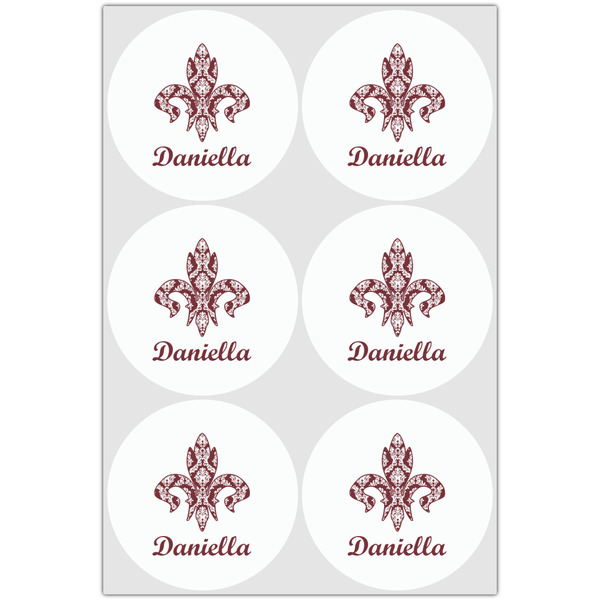 Maroon & White Drink Topper - XLarge - Set of 6