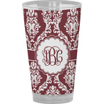 Maroon & White Pint Glass - Full Color (Personalized)