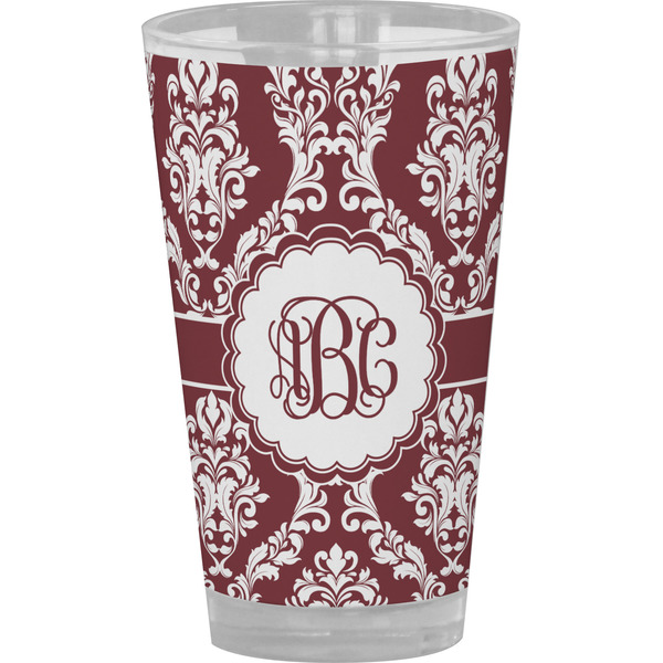 Custom Maroon & White Pint Glass - Full Color (Personalized)