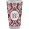 Maroon & White Pint Glass - Full Color - Front View