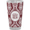 Maroon & White Pint Glass - Full Color (Personalized)