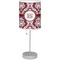 Maroon & White Drum Lampshade with base included