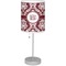 Maroon & White Lamp with Drum Shade (Personalized)