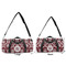 Maroon & White Duffle Bag Small and Large