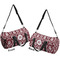 Maroon & White Duffle bag large front and back sides