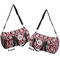 Maroon & White Duffle bag small front and back sides