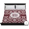 Maroon & White Duvet Cover - King (Personalized)