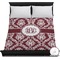 Maroon & White Duvet Cover - Full / Queen (Personalized)