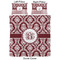 Maroon & White Duvet Cover Set - Queen - Approval