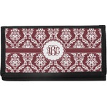 Maroon & White Canvas Checkbook Cover (Personalized)