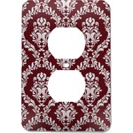 Maroon & White Electric Outlet Plate