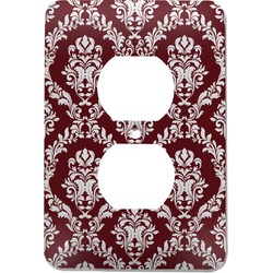 Maroon & White Electric Outlet Plate (Personalized)