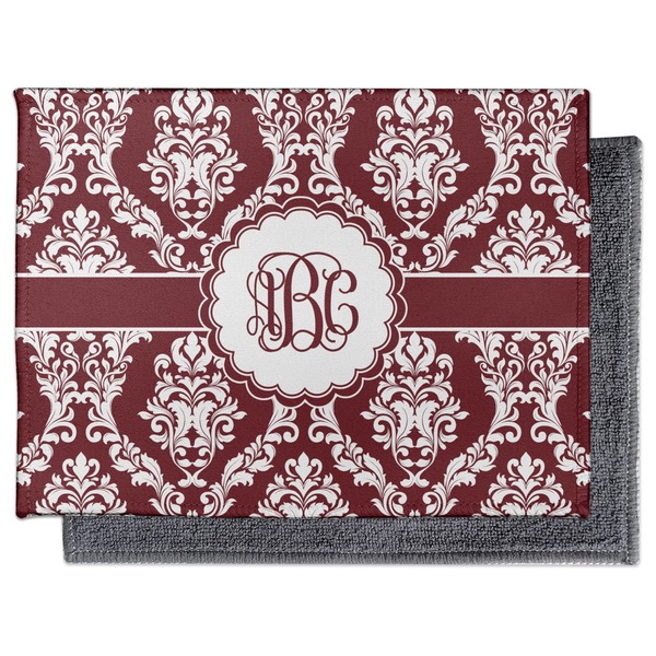Maroon & White Electronic Screen Wipe - Flat