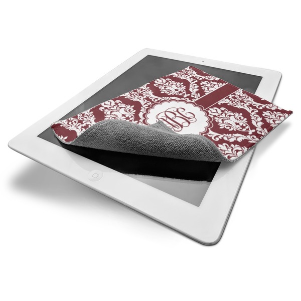 Maroon & White Electronic Screen Wipe - iPad