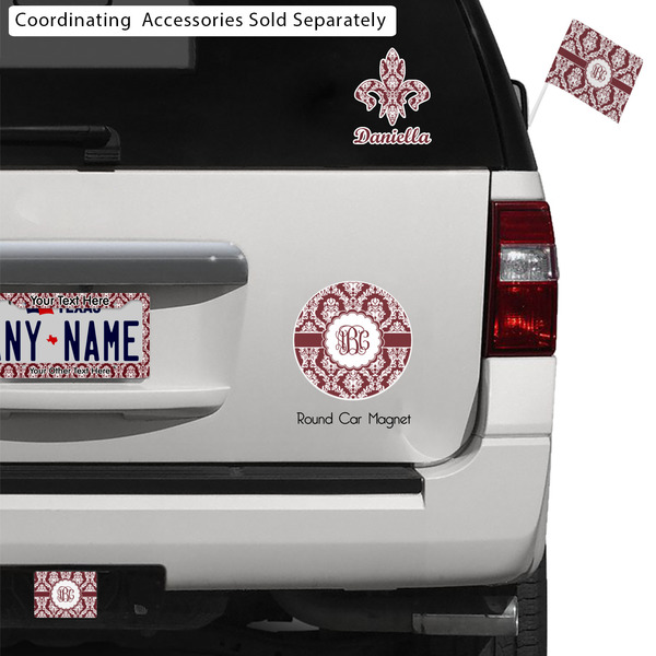 Maroon & White Exterior Car Accessories