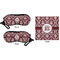 Maroon & White Eyeglass Case & Cloth (Approval)