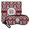 Maroon & White Eyeglass Case & Cloth (Personalized)