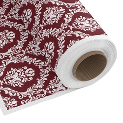 Maroon & White Fabric by the Yard - Cotton Twill