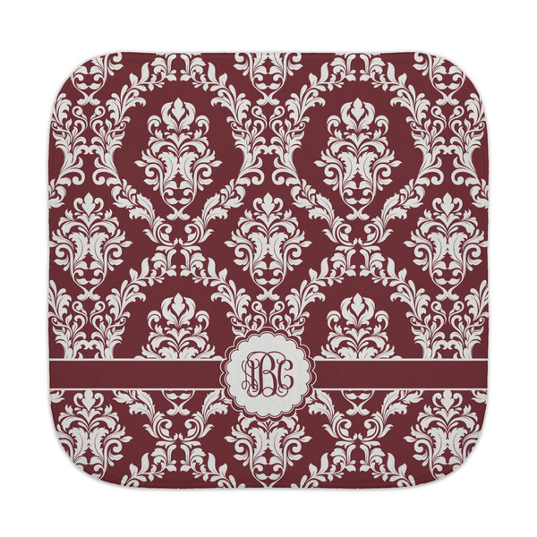 Custom Maroon & White Face Towel (Personalized)