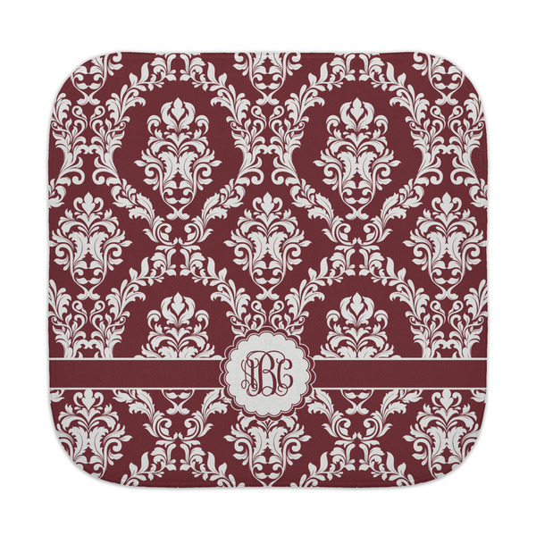 Custom Maroon & White Face Towel (Personalized)