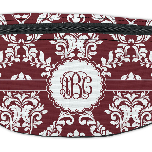 Maroon & White Fanny Pack - Closeup