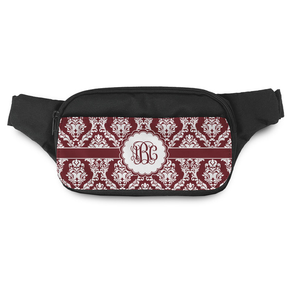 Custom Maroon & White Fanny Pack - Modern Style (Personalized)